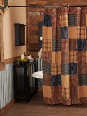 Patriotic patch shower curtain 72"x72"